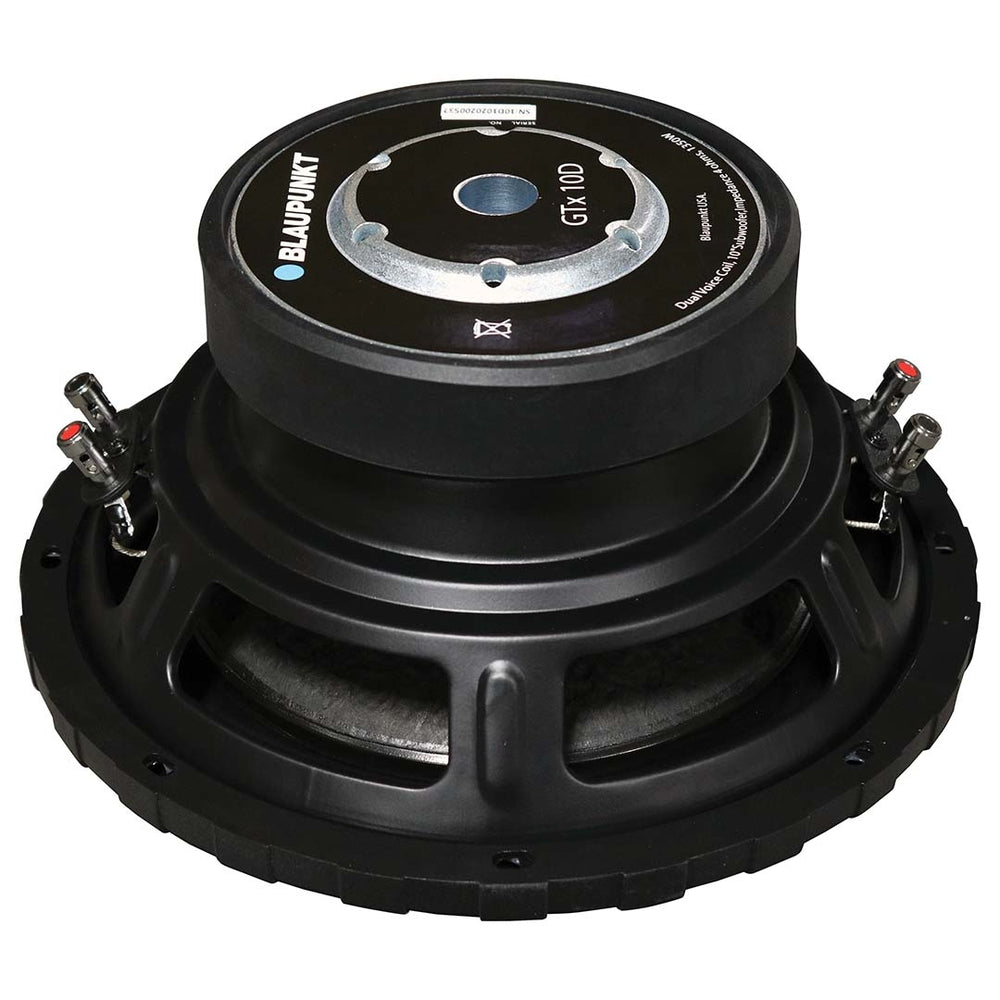 Blaupunkt Gtx10D 10" Woofer 400W Rms/1350W Max Dual 4 Ohm Voice Coils