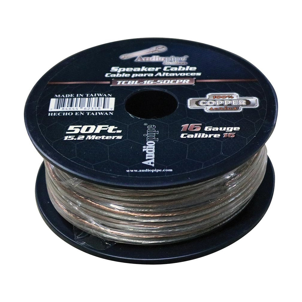 Audiopipe TCBL-16-50CPR Speaker Wire 16 Gauge 50ft Roll Image 1